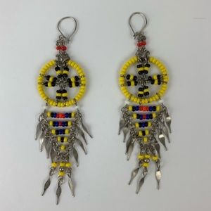 Multicolor handmade beaded earrings